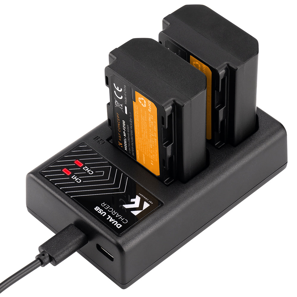 NP-FZ100 Battery Charger Set for Sony Alpha A7 III, A7R III (A7R3), A9, a6600, a7R IV, Alpha a9 II (2-Pack, Micro USB Port, 2280mAH) NP-FZ100 Battery Charger Set for Sony Alpha A7 III, A7R III (A7R3), A9, a6600, a7R IV, Alpha a9 II (2-Pack, Micro USB Port, 2280mAH)